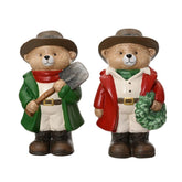 Decoris Terracotta Bear 18cm - 2 Assorted
